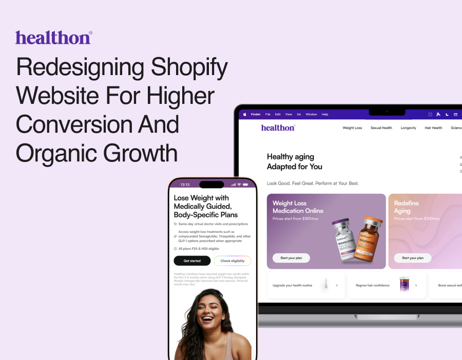 Shopify Store Development for Healthon Wellness Brand Portfolio Image