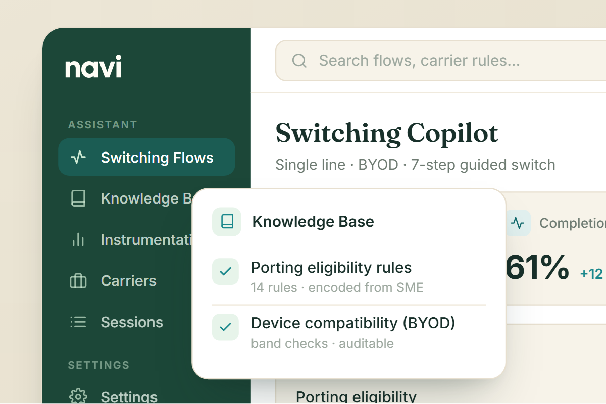 YourNavi: Agent-Driven Carrier Switching Assistant Portfolio Image