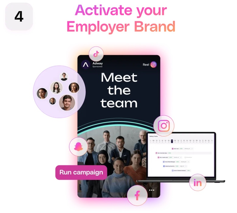 Adway - AI-Powered Social Recruiting Platform Portfolio Image