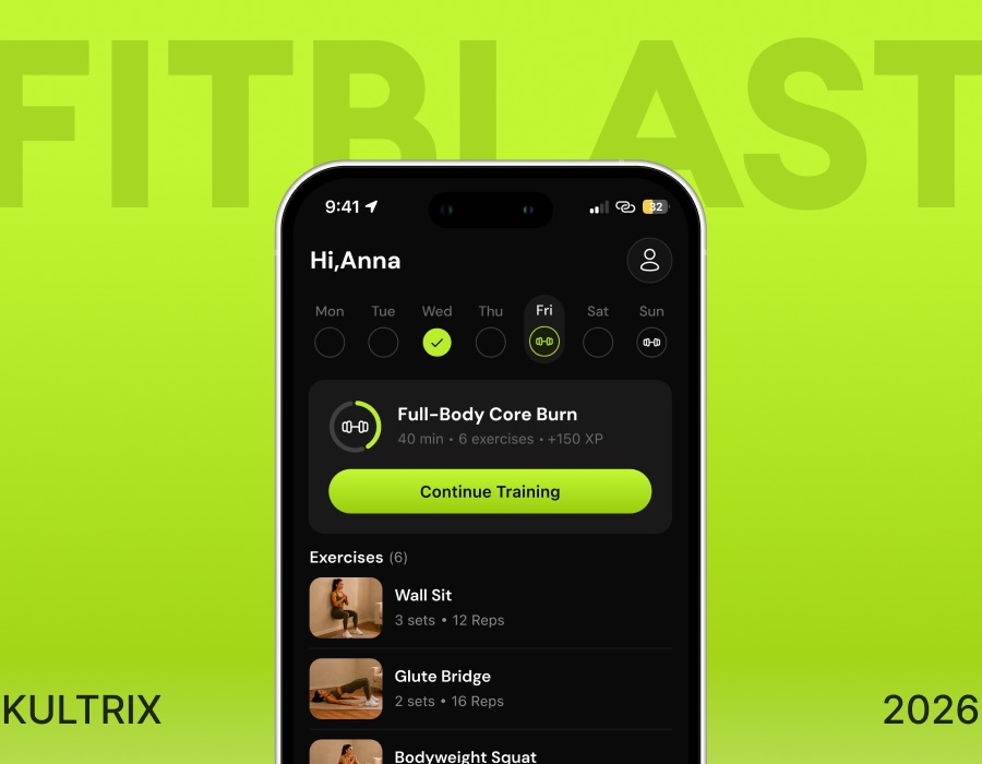 Fitblast - AI Fitness App Portfolio Image