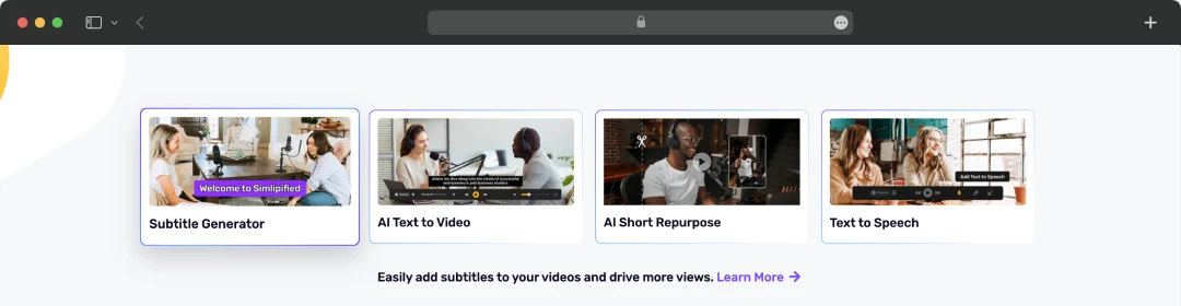 Simplified AI video generator