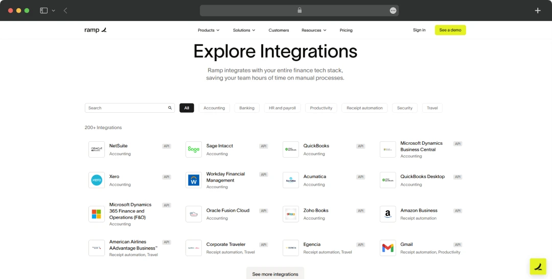 Ramp integrations