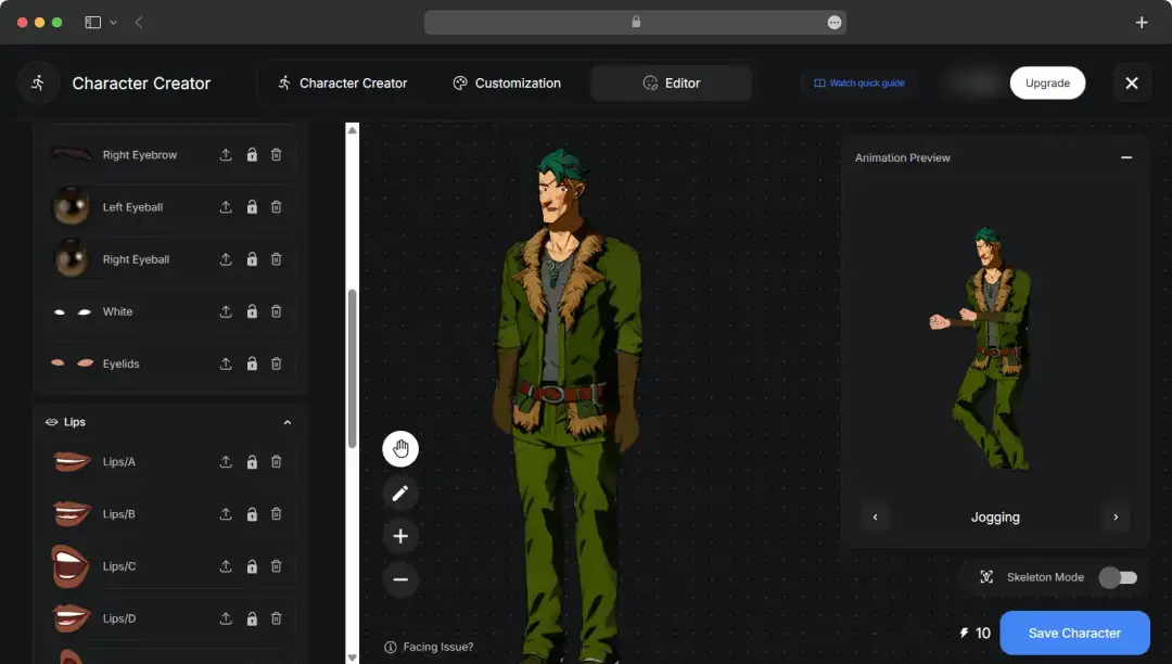 create your custom character