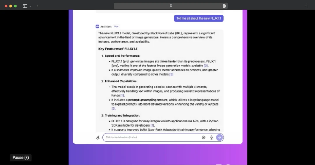 Poe AI web search