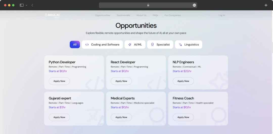 key featurez of soul ai