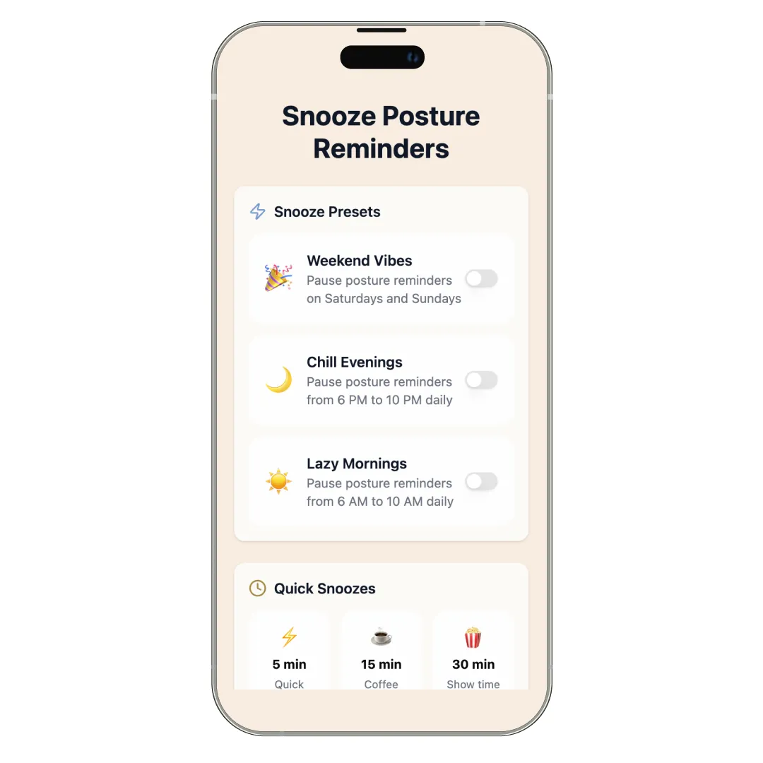 Snooze Alert Options