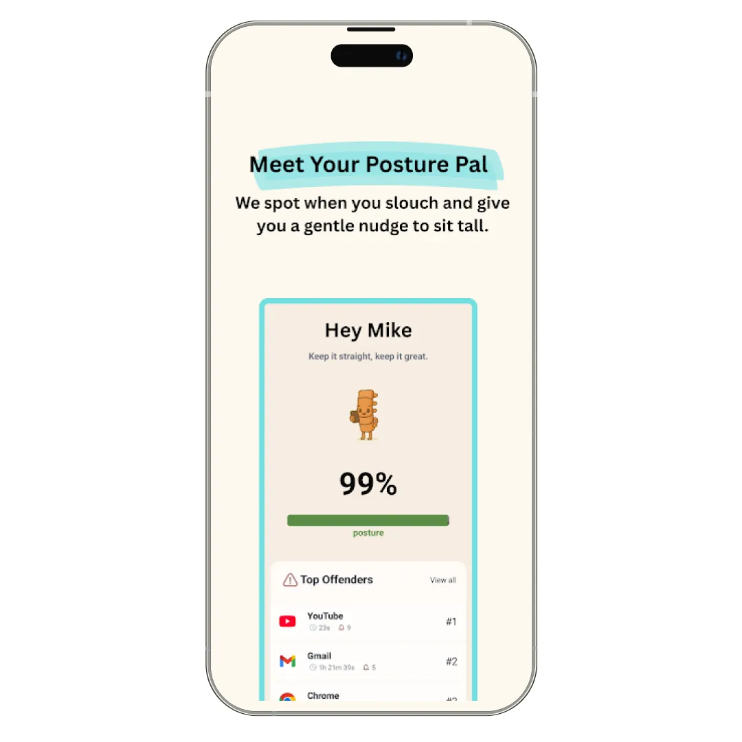The ‘Posture Pal’ for Background Monitoring