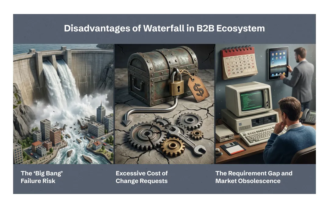 Disadvantages of Waterfall Downside