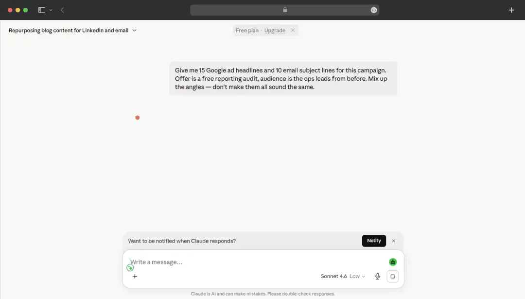 Spinning up ad variations at speed